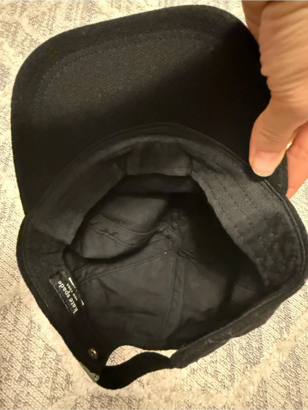 kate spade Black Wool Baseball Cap